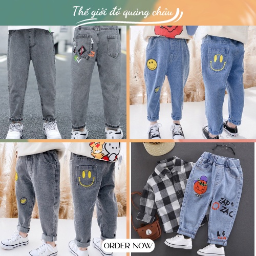 Quần Jean Dài Kiểu Hàn Quốc Thời Trang  Cho Bé Trai (QB12)
