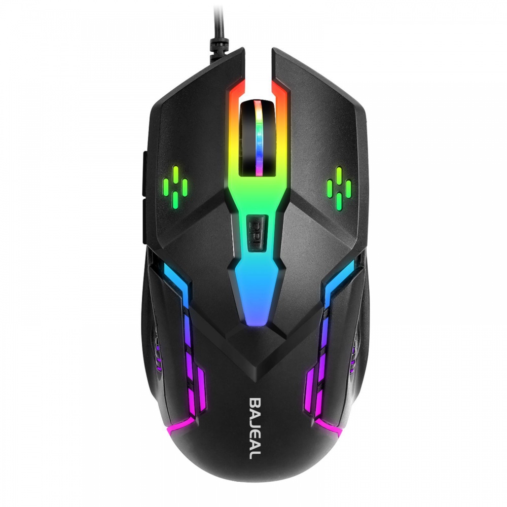 Chuột máy tính gaming có dây game thủ 3200DPI chế độ LED 7 màu, thiết kế 6 nút bấm tiện dụng