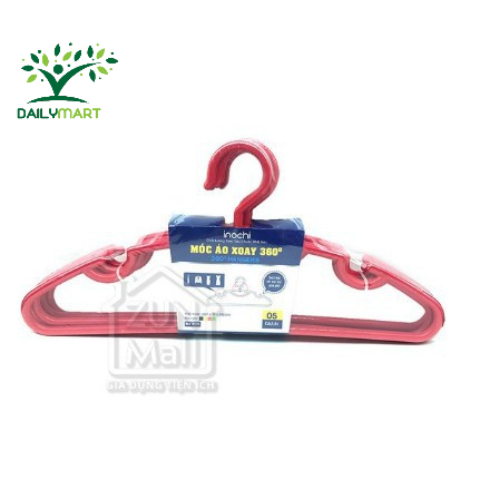 Mắc Áo/Móc Áo Xoay Hara 176 Inochi (Lốc 5 Cái)