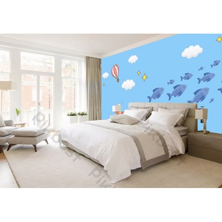 Decal dán tường đàn cá tinh nghịch 2 EB53