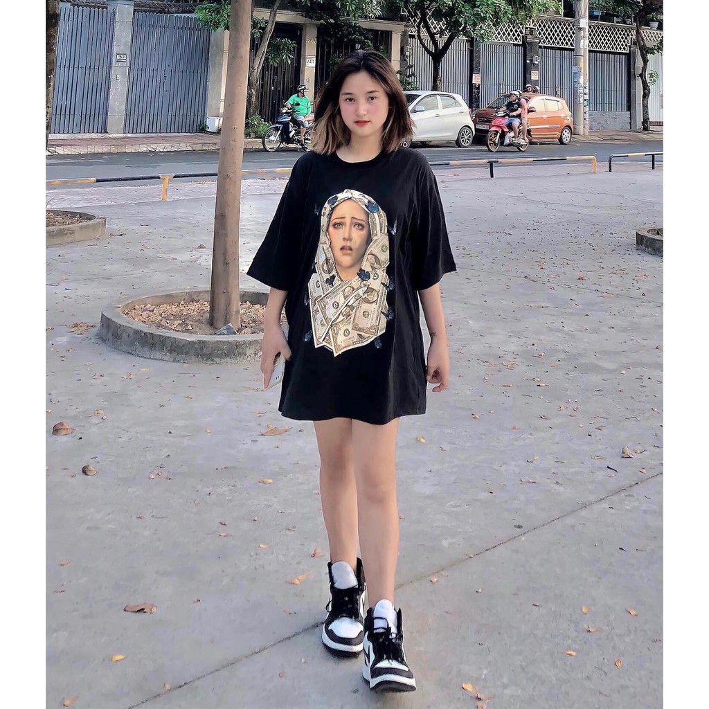 [Mã SKAMCLU7 giảm 10% Tối Đa 50K đơn 0Đ] Áo thun money girl (ĐEN/TRẮNG) | BigBuy360 - bigbuy360.vn