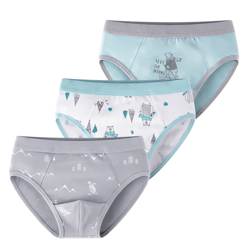 Set 3 Quần Lót Boxer Cotton Cho Bé Trai 2-12 Tuổi Thời Trang