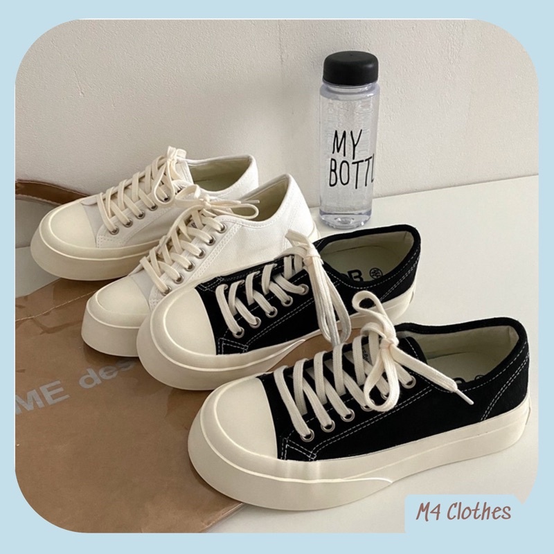 Giày Ulzzang Basic Độn Đế Phong Cách Hàn Quốc , Full size Nam Nữ