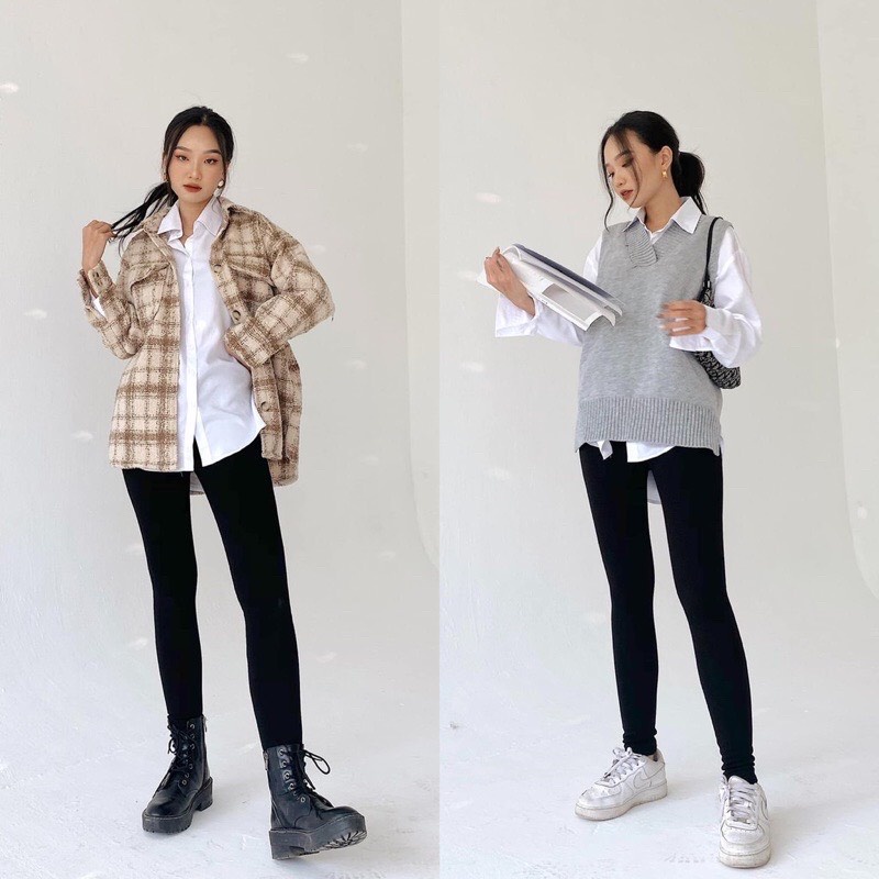 Quần Lót Lông Quần Legging Nữ Lót Lông Lót Nỉ Chống Rét Dora Style