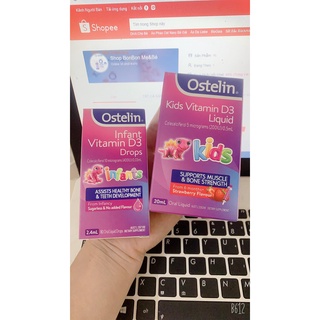 Vitamin D3 Drops Ostelin 2.4ml & Vitamin D3 Liquid Ostelin 20ml cho bé nhập khẩu chính hãng