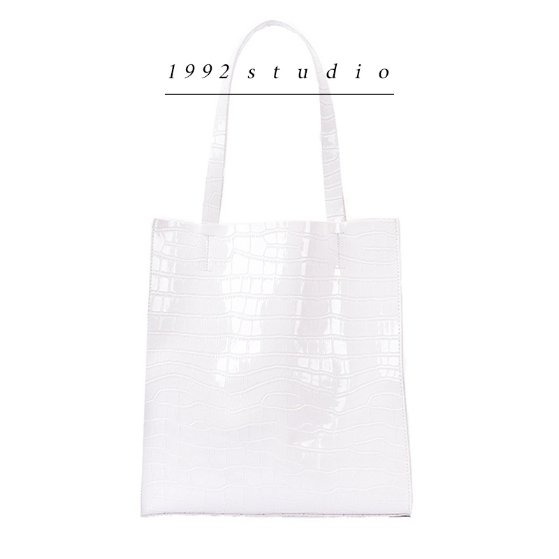 Túi xách unisex/ 1992 s t u d i o/ MINIMAL BAG/ Túi xách nam nữ/ túi tole Da bóng/ túi đựng vừa laptop/ túi công sở