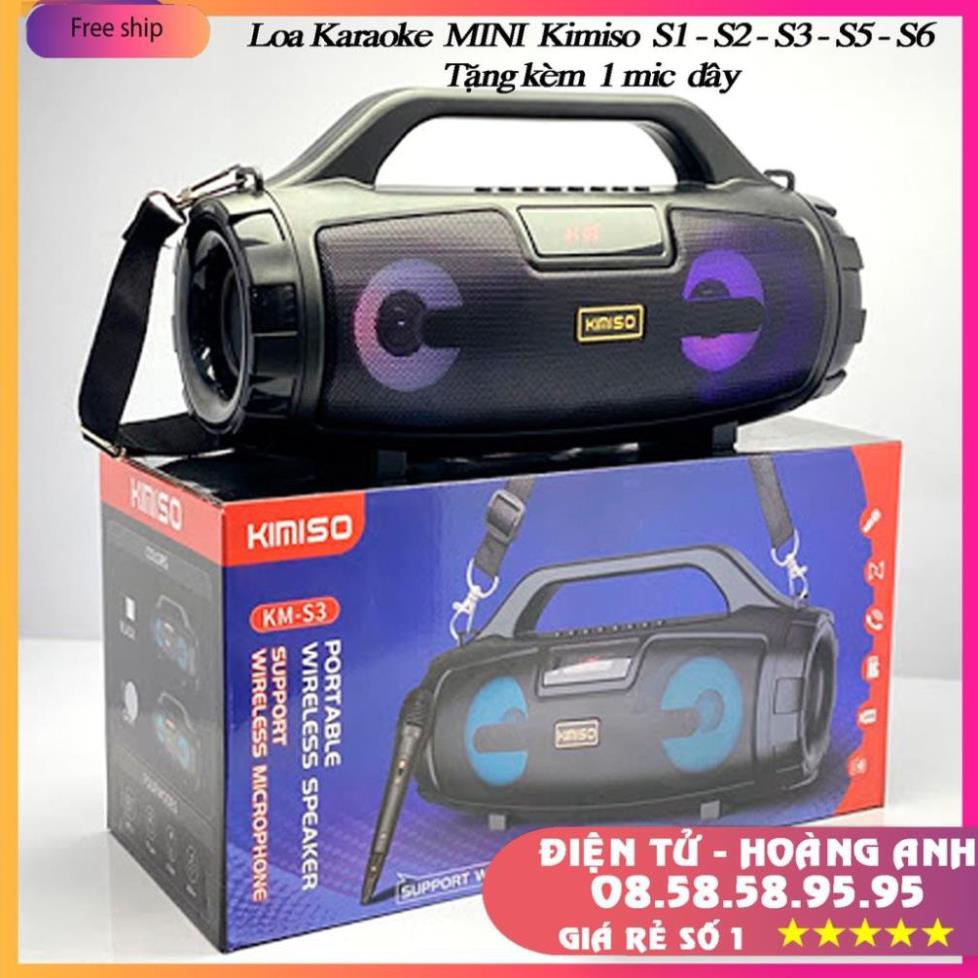 Loa Bluetooth Karaoke KIMISO KM-S3 -(S1 - S2 - S5 - S6) (tặng míc Có dây) Quý Khách có Thể mua thêm Míc Không Dây