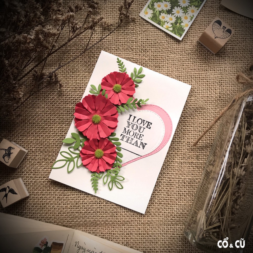 Thiệp Valentine Handmade Lãng Mạn Tặng Người Yêu
