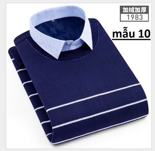 Áo len cổ sơ mi