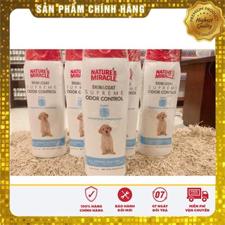 [NATURE'S MIRACLE] SỮA TẮM VÀ DƯỠNG ẤM CAO CẤP SUPREME ODOR CONTROL 4IN1 CHO CÚN CON NHẬP MỸ