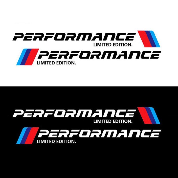 Bộ 2 tem dán cửa xe ô tô Performance 01