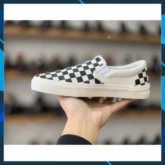 Giày Sneaker Slipon Vans Caro Lười [Chuẩn 11 - Free Ship]