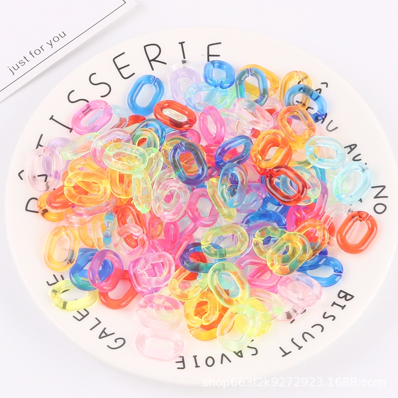 20 mắc nối nhựa Acrylic màu sắc dùng làm dây gắn túi xách