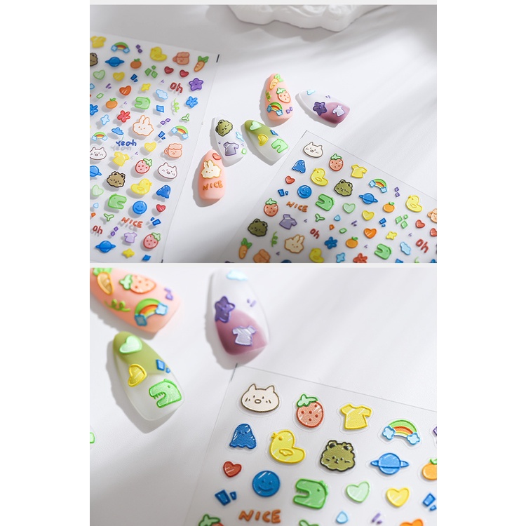 Miếng Dán Trang Trí Móng Tay Họa Tiết Graffiti TS1721