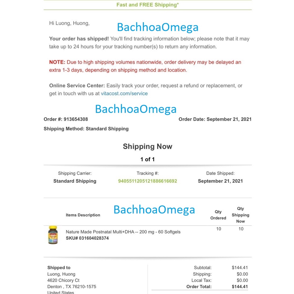 Nature Made Postnatal multi + DHA BỔ SUNG DINH DƯỠNG SAU SINH - 60 VIÊN HÀNG MỸ