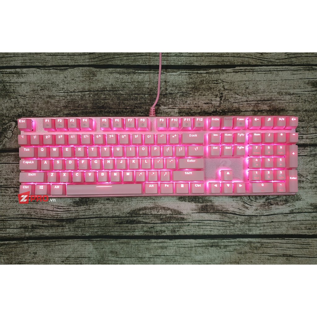 Bàn phím cơ Gaming DAREU EK810 - Black - Pink (MULTI-LED, Blue/ Brown/ Red D switch) | BigBuy360 - bigbuy360.vn