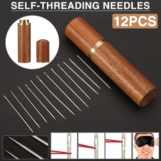 36pcs Self-Threading Sewing Needles Stainless Steel Quick