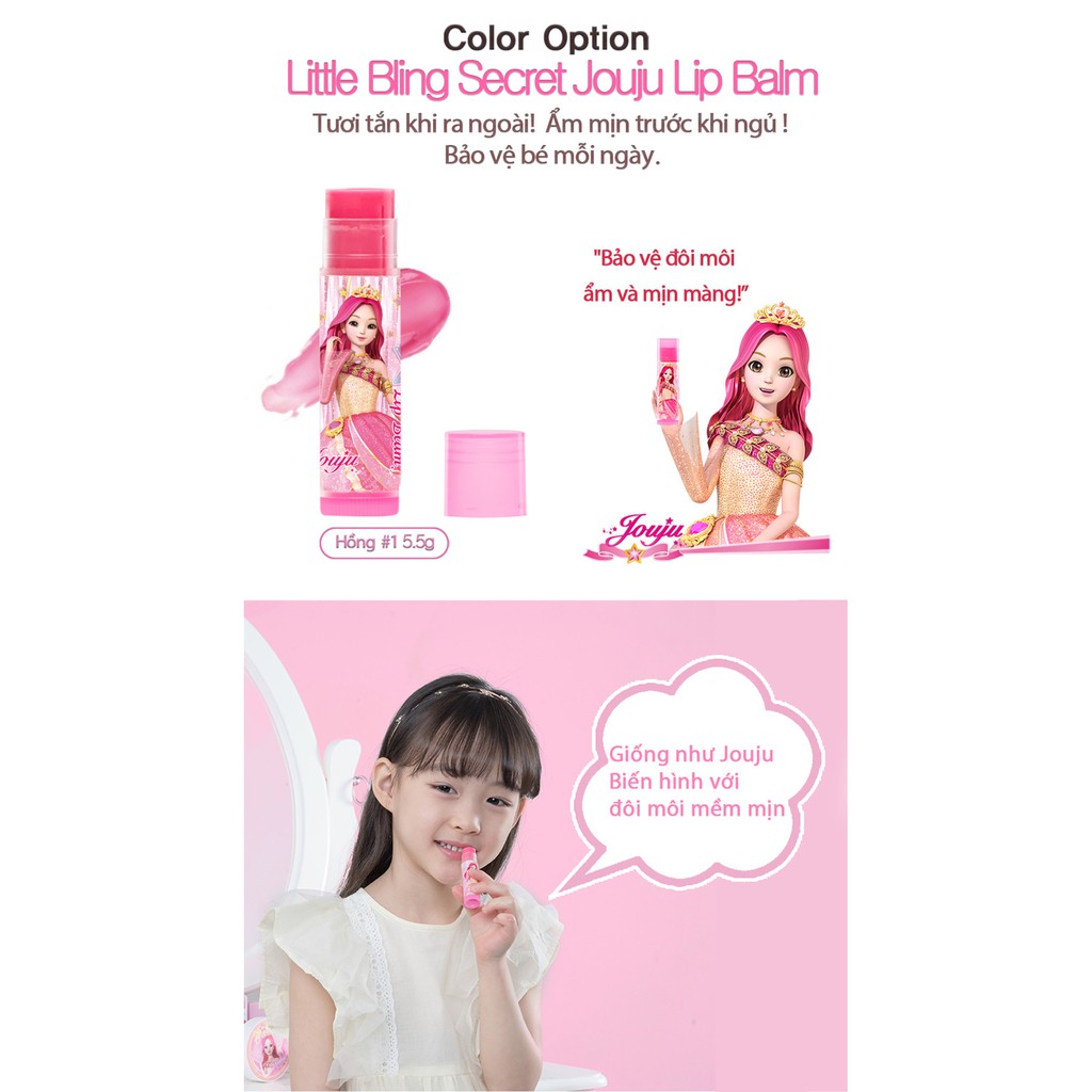 Set trang điểm cho bé Little Bling Secret Jouju Baby Lipbalm Petit | BigBuy360 - bigbuy360.vn