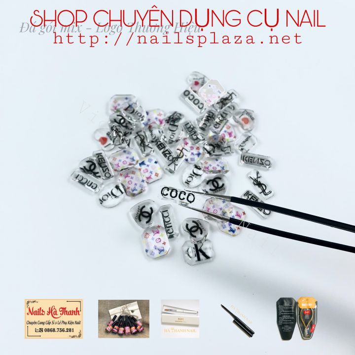 Charm Thương Hiệu Gắn Móng Mix Mẫu Gói 50 Viên