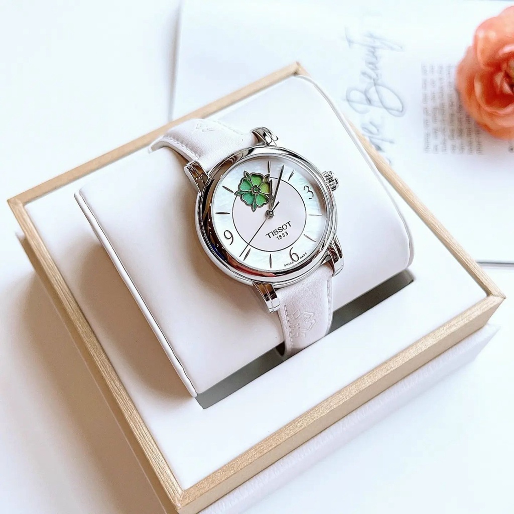 Đồng Hồ Nữ TISSOT Lady Heart Flower - T050.207.17.117.05 Chính Hãng Tặng Dây Da Cao Cấp