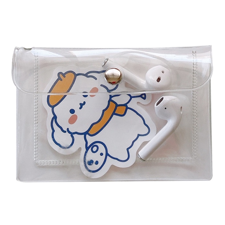 Túi nhựa PVC mini trong suốt in hình dễ thương đựng đồ đa năng 385