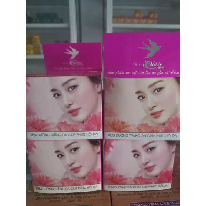 KEM NICE NESTS DƯỠNG TRẮNG GIÚP PHỤC HỒI DA 40g