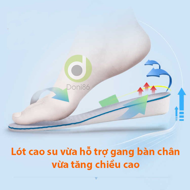 1 cặp lót giày cao su độn đế tăng 1.5cm, 2.5cm hoặc 3.5cm - Loại nguyên bàn chân - PK15 | BigBuy360 - bigbuy360.vn