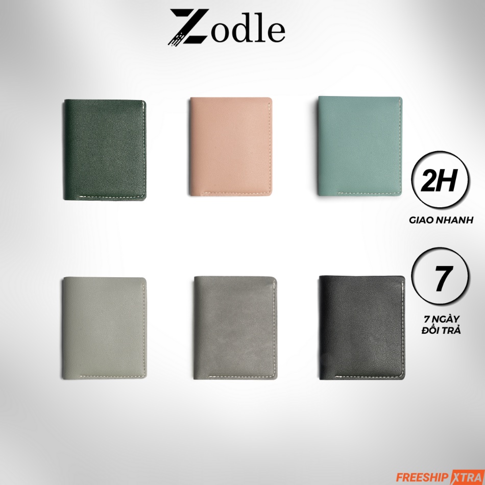 Bóp Ví Nam Mini Ví Da Nam nhỏ gọn cầm tay đựng tiền thẻ nhiều ngăn thời trang Zodle MN02