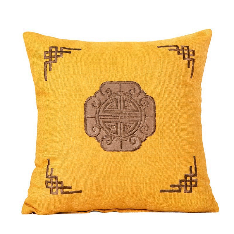 [ VỎ + RUỘT ] Gối Tựa Lưng VẢI DẠ GAI THÊU NỔI Cao Cấp , Sang Trọng SBK130