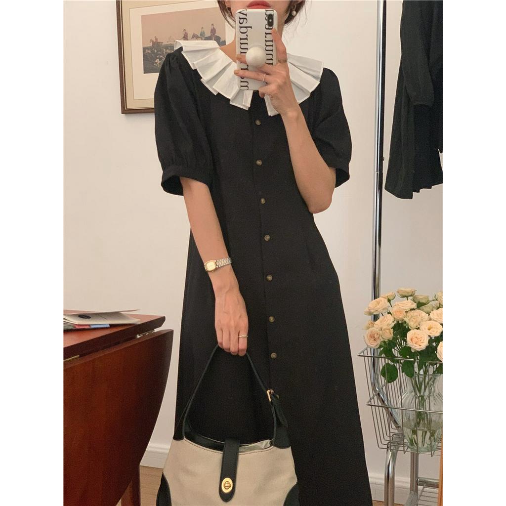 Đầm Midi Tay Ngắn Có Cổ Tháo Rời Được 51779