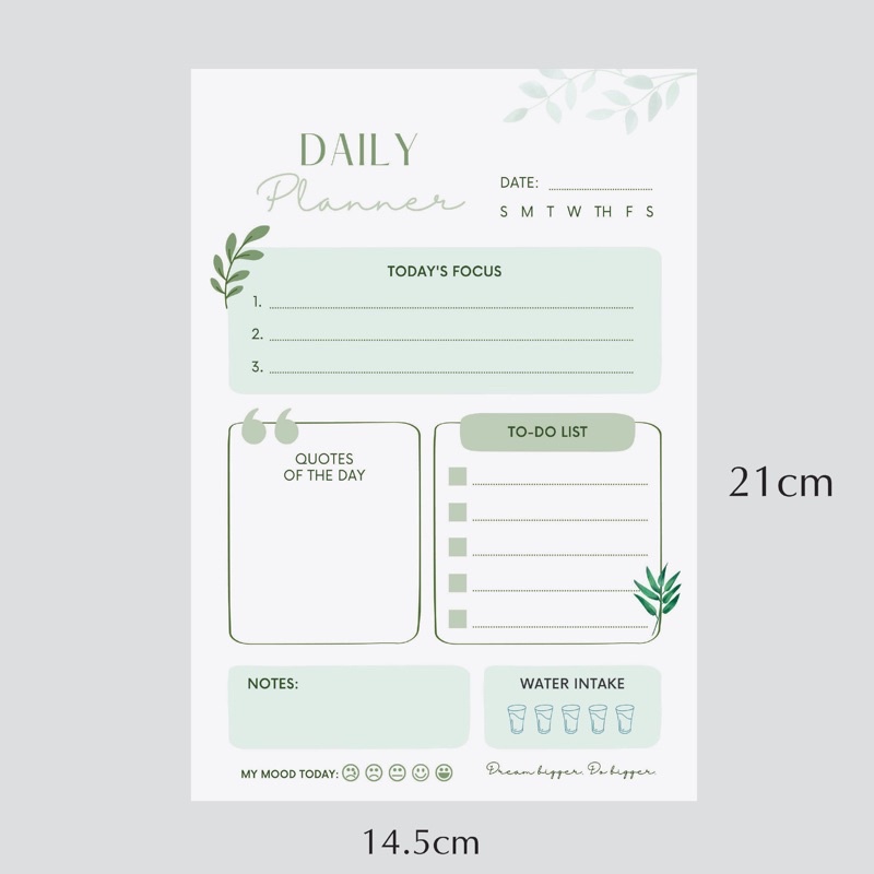 Daily Planner - Sổ lò xo, sổ Lên Kế Hoạch Daily Hằng Ngày size 14.5x21cm