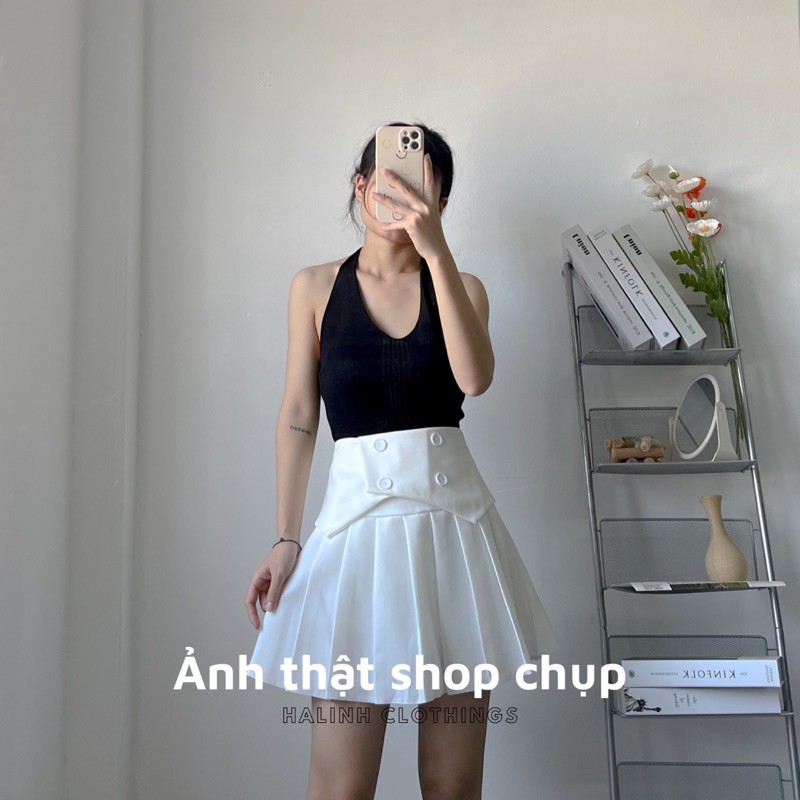 Chân váy xếp ly dáng ngắn có 4 cúc - Có ảnh thật- 658 | BigBuy360 - bigbuy360.vn