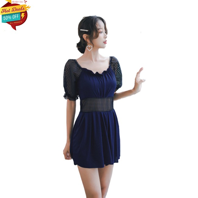 Đồ Bơi Một Mảnh Tay Ngắn Màu Trơn Gợi Cảm Cho Nữ | BigBuy360 - bigbuy360.vn