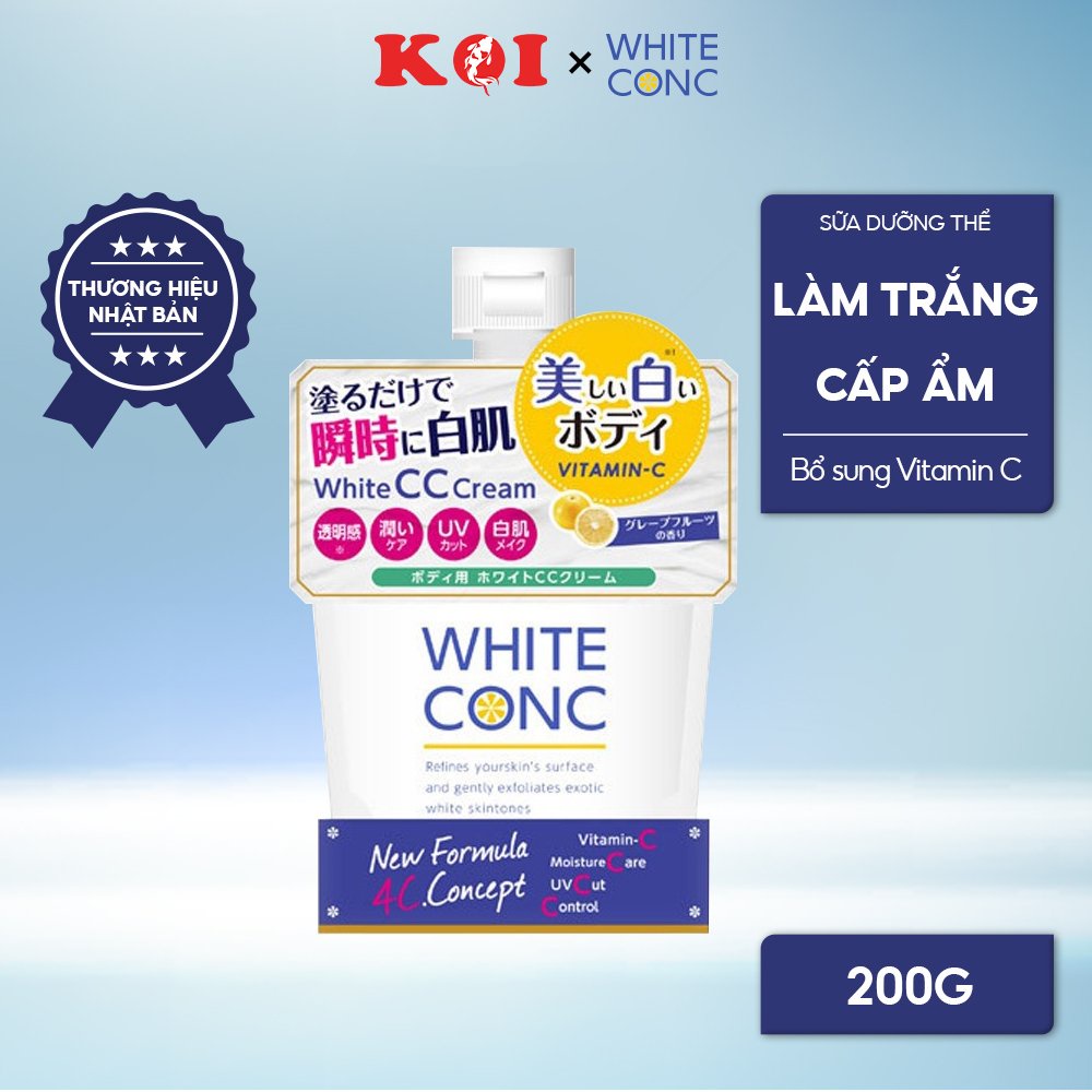 Sữa dưỡng thể trắng da White Conc Body CC Cream With Vitamin C 200g