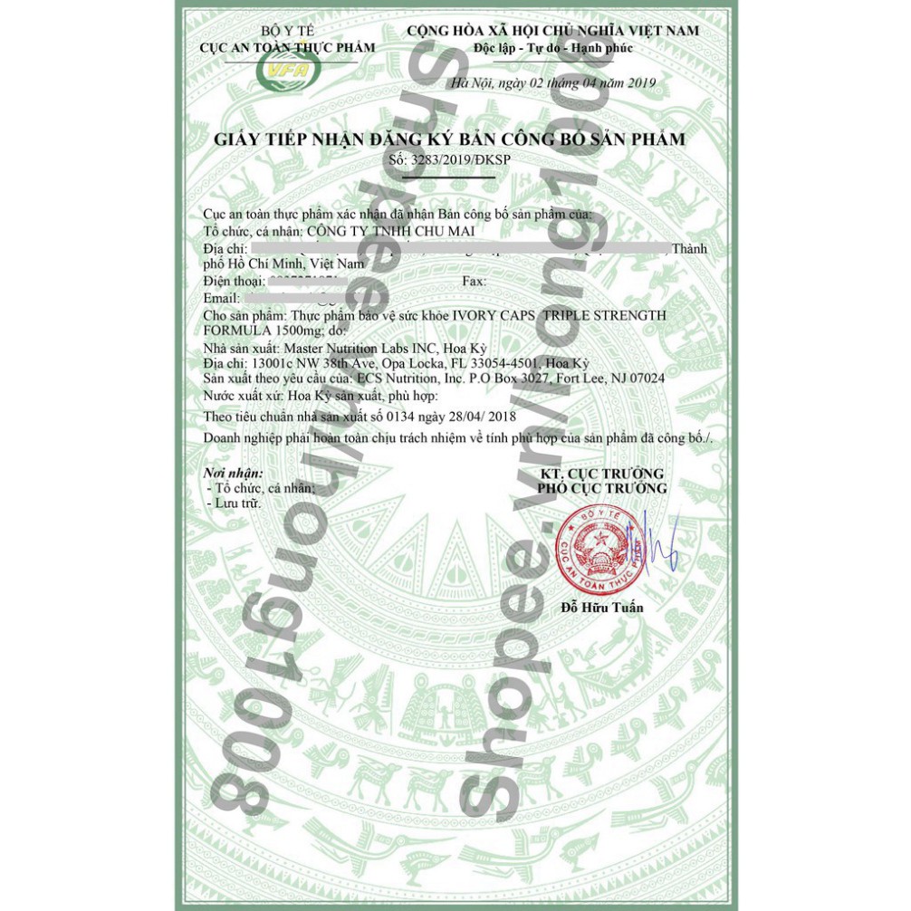 M5 BGF Viên Uống Ivory Caps Triple Strength Formula 1500mg 60 viên - ivory cap 21 M5