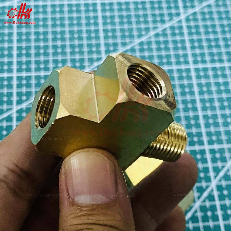 Tê xéo thau - Ngã ba ren trong ren ngoài hong