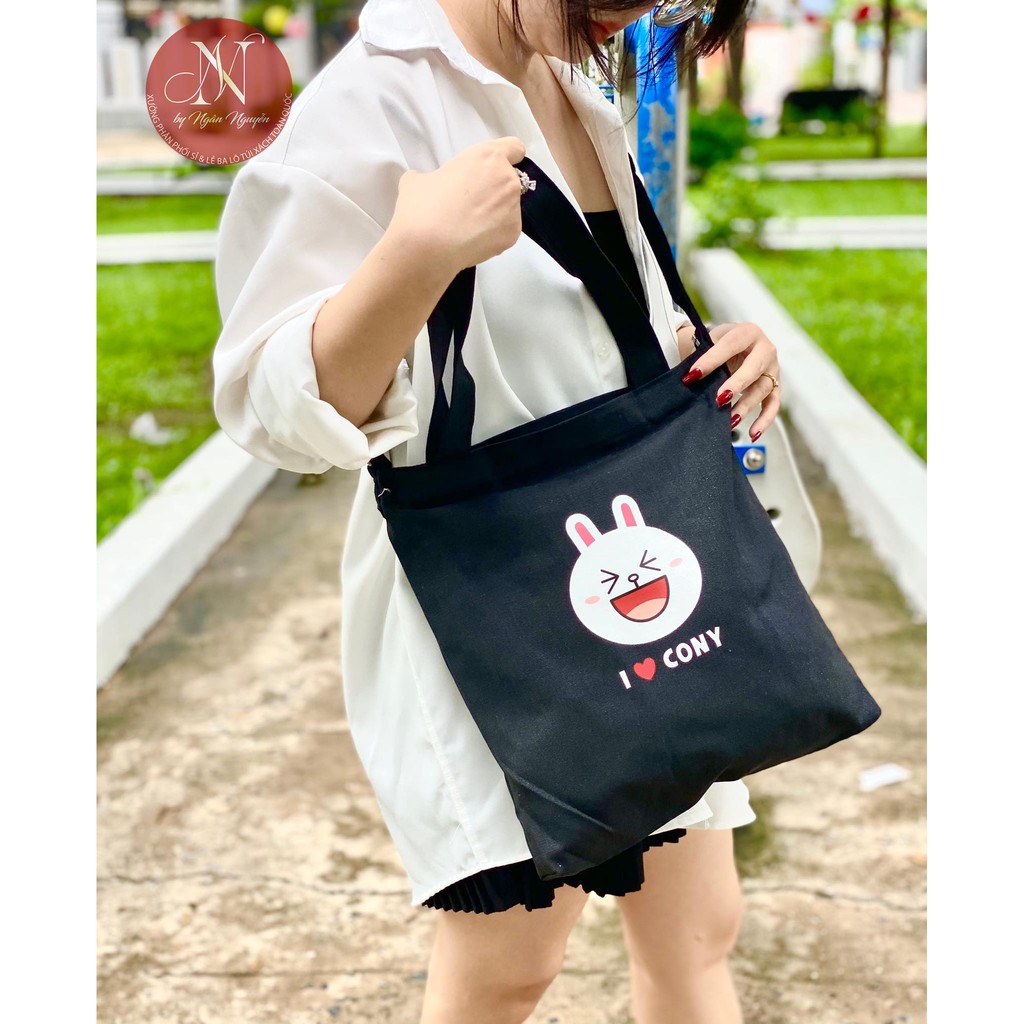 Túi tote vải , túi tote nữ Brown & Cony