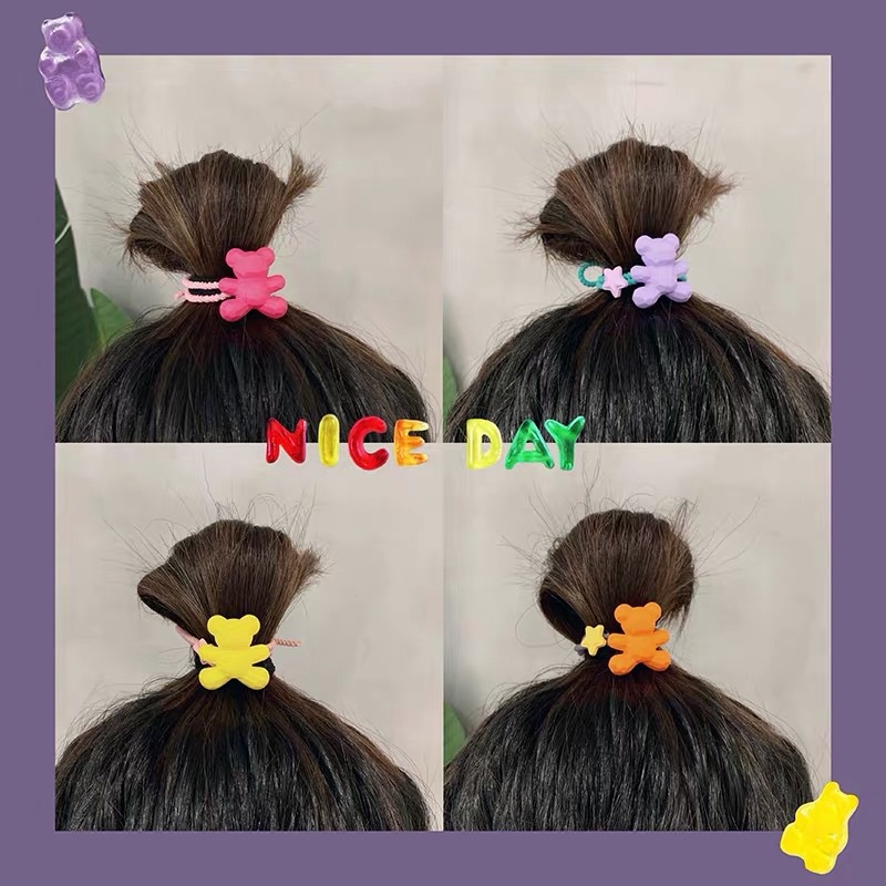 Tender afternoons Thun cột tóc màu kẹo ngọt ngào đáng yêu cho nữ