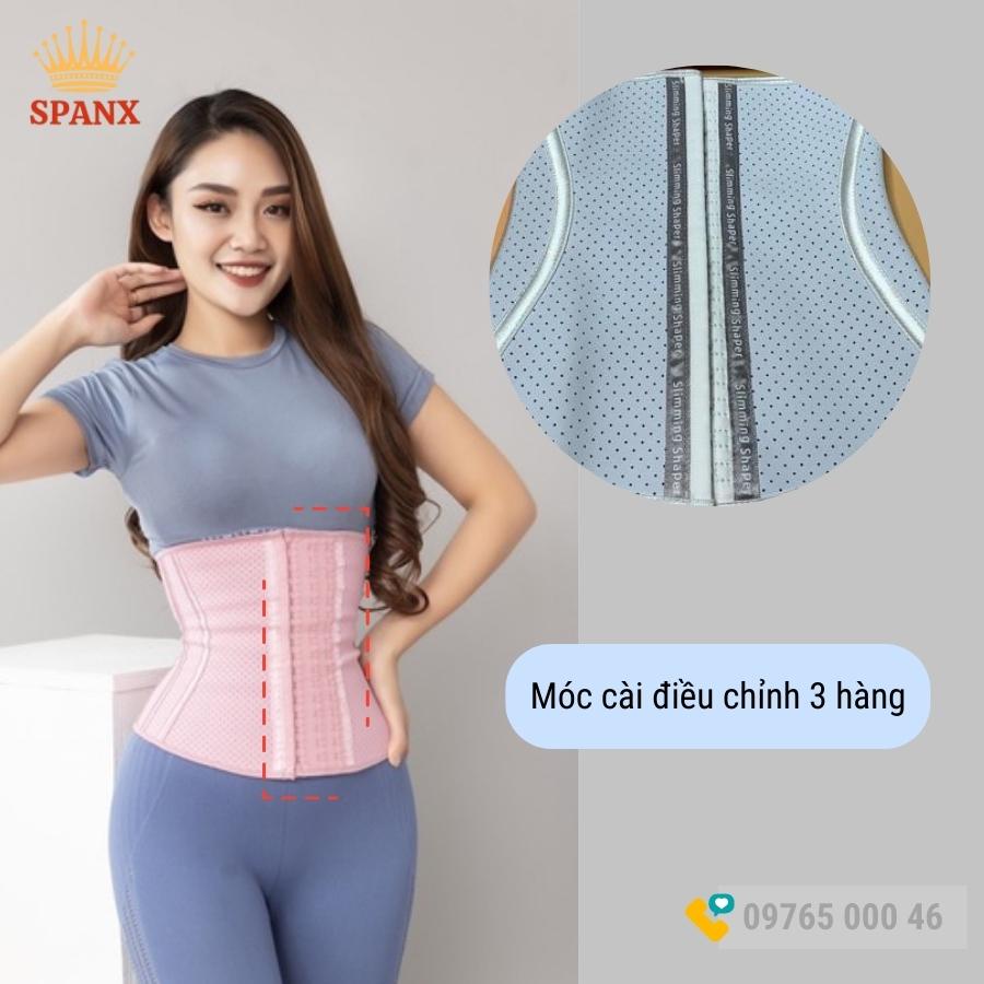 Đai gen nịt bụng latex giảm eo 9 xương có lỗ thoáng khí xuất Nhật cao cấp