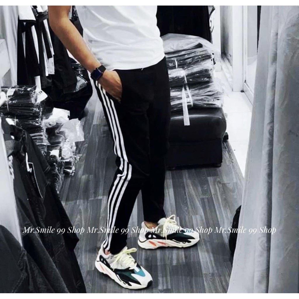 QUẦN THỂ THAO 3 SỌC ĐEN JOGGER NAM NỮ UNISEX 3 SỌC MR SMILE 99 SHOP