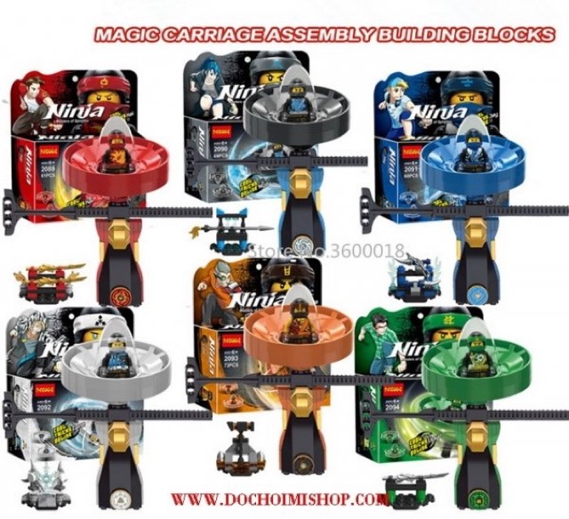 Lắp ráp CON QUAY NINJAGO LỐC XOÁY Decool Jisi 2089-&gt;2094 Bela 10791-&gt;10796 61044