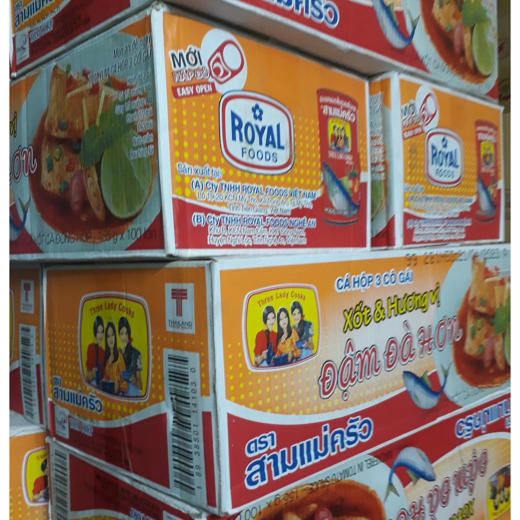 Cá nục xốt cà 3 Cô Gái Lốc 10 hộp 155g