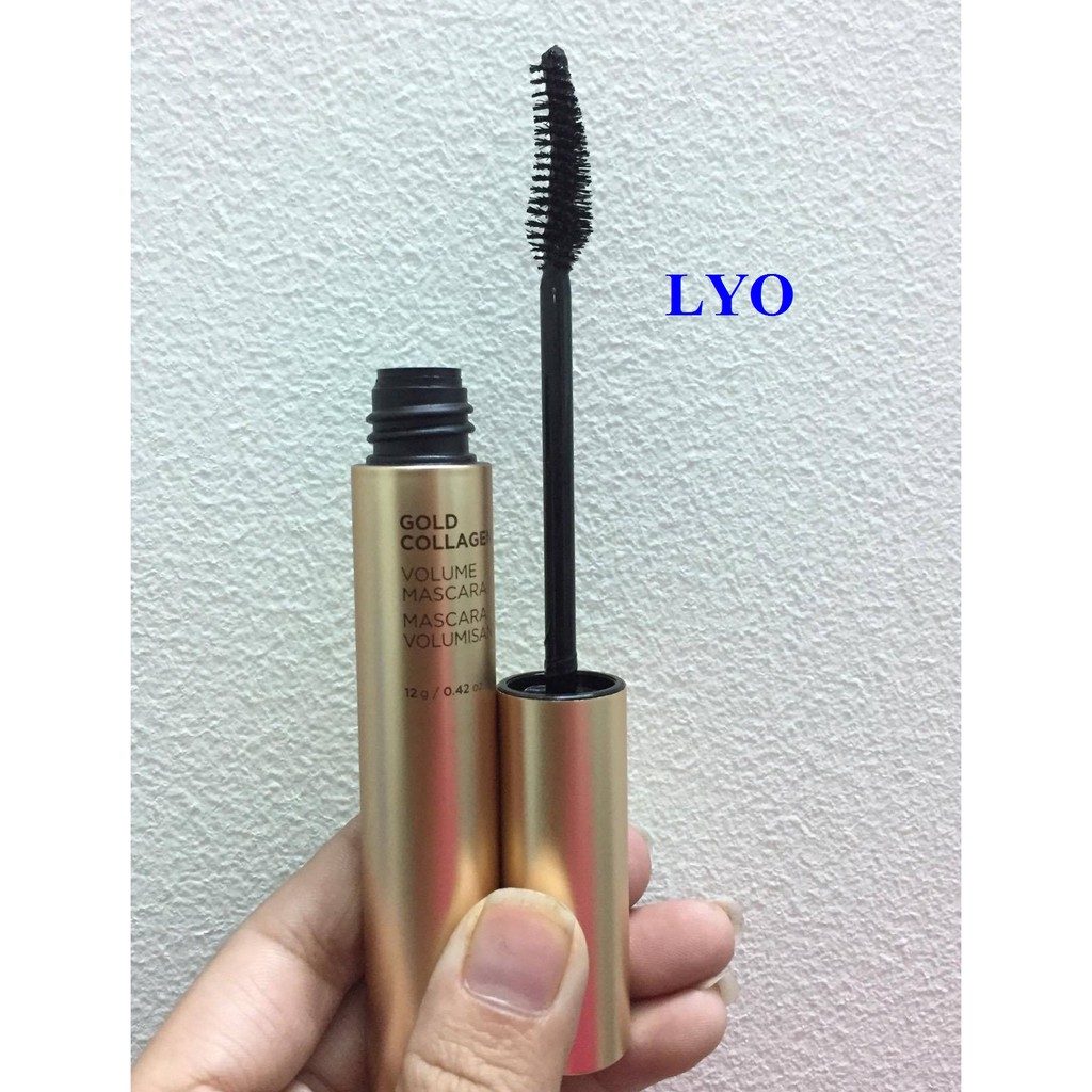 Mascara THE FACE SHOP làm Dày và Dưỡng Mi GOLD COLLAGEN MASCARA VOLUME 12g