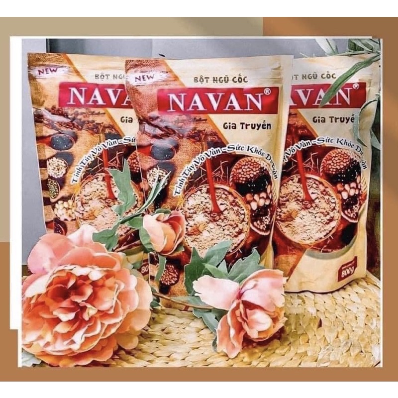Ngũ cốc navan 7 vị đậu 800gr bột ngũ cốc dinh dưỡng, lợi sữa, tăng cân , giảm cân , date mới