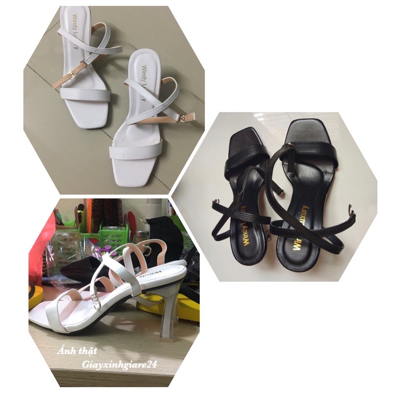 Giày sandal cao gót quai ngang đế sơn 7p siêu đẹp GN2