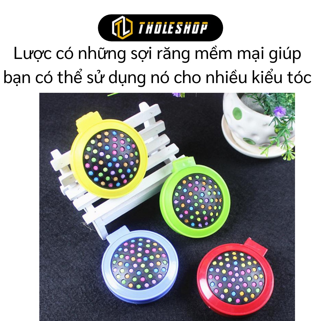 Lược Mini - Lược Gấp Kèm Gương Nhỏ Gọn, Bỏ Túi Tiện Lợi Có Thể Massage Da Đầu 8204