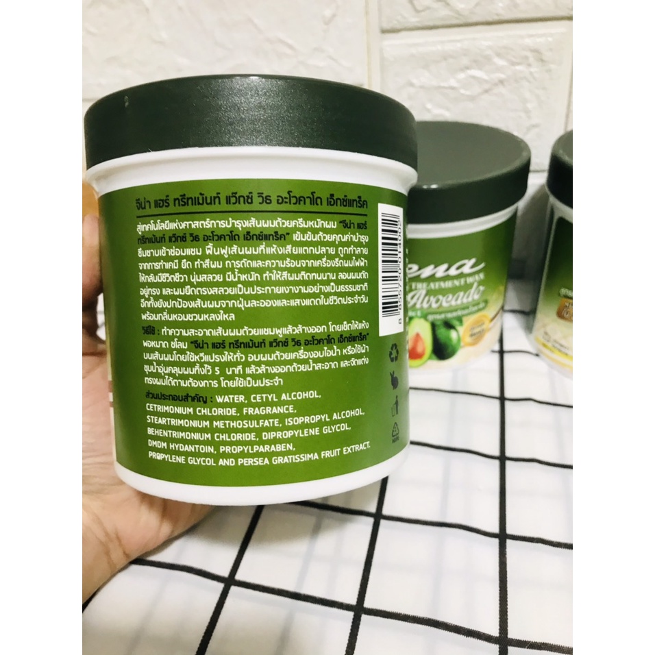 Kem ủ tóc Jena Hair Treatment Wax VỊ BƠ- Thái Lan (500g)