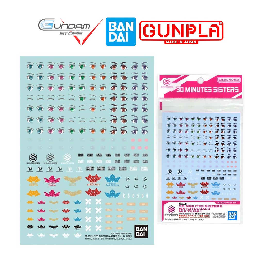 Water Decals Multiuse 1 Cho Mô Hình 30MS [Sticker] Bandai 30 Minutes Sisters Đồ Chơi Lắp Ráp Anime Nhật