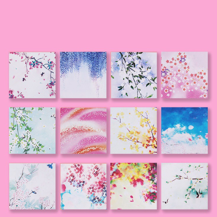 Giấy Gấp Origami, Làm Thủ Công Nhiều Màu Sắc, Hình Đẹp 2 Mặt Đều Có Màu 15x15cm