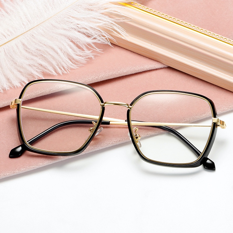 Mắt Kính TR90 Gọng Kim Loại Chống Cận Thị Dành Cho Nam Và Nữ